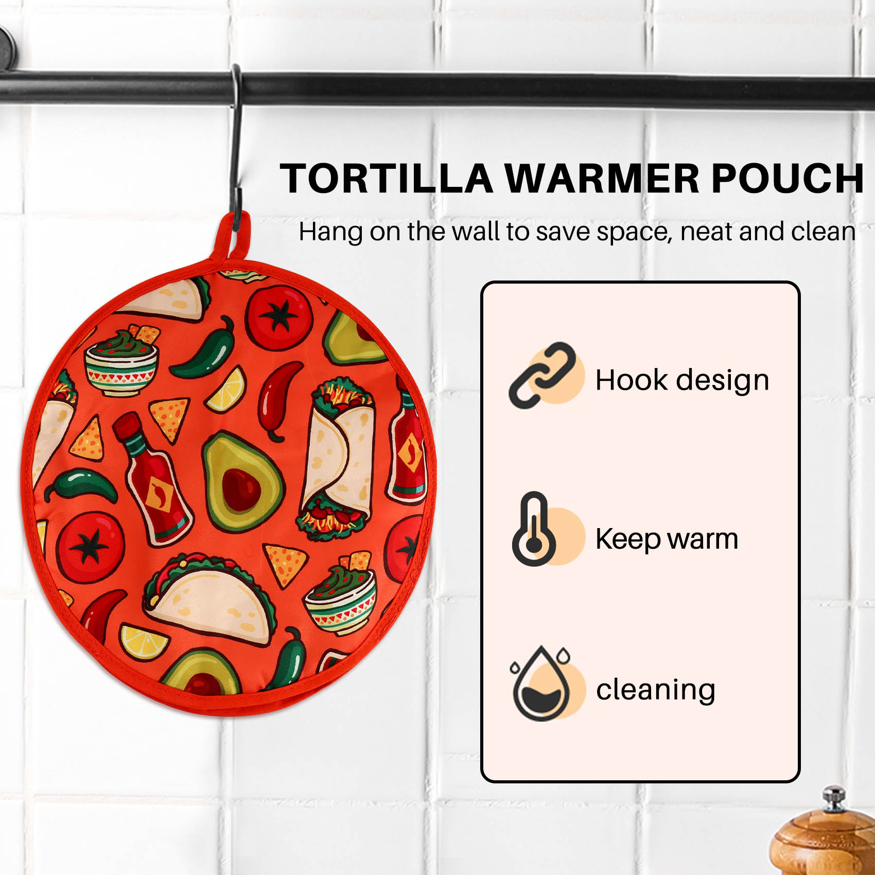 12-дюймовый тканевый мешок для – обзор и цена Tortilla Warmer Cloth